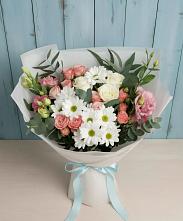 Букет цветов из:  Розы, Лизиантусы и Хризантемы #REPLACE_PRED# Няндоме