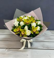 Букет цветов из:  Орхидеи и Розы в Няндоме