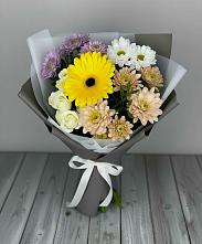 Букет цветов из:  Розы, Герберы и Хризантемы #REPLACE_PRED# Няндоме