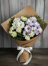 Букет цветов из:  Хризантемы и Розы в Няндоме