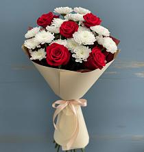 Букет цветов из:  Розы и Хризантемы в Няндоме