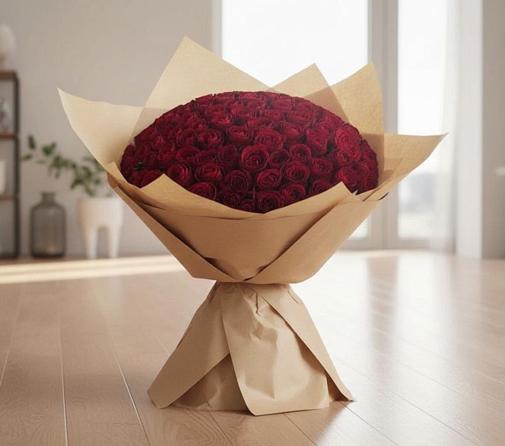 Букет 101 Красная роза в Няндоме