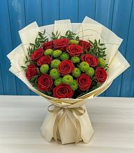 Букет цветов из:  Розы и Хризантемы в Няндоме