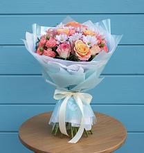 Букет цветов из:  Хризантемы и Розы в Няндоме